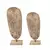 Escultura máscara 34cm beige