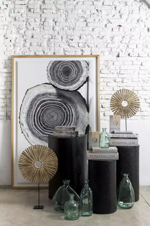 Mesa auxiliar texturada Bari