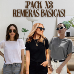 ¡PACK X3! REMERAS BASICAS PARA TODOS TUS OUFITS