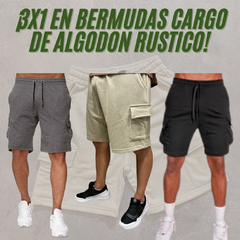 ¡3X1 EN BERMUDAS CARGO DE ALGODON RUSTICO! IDEAL PARA EL VERANO