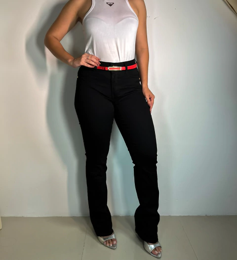 Calça Jeans Handara Reta Preta - Ref: 1764322