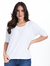 Blusa Ampla Branca Malha Canelada 2890671