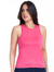 Blusa Regata Rosa Malha Confort Brilho 2890736