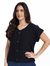 Blusa Mg Curta Preto Tecido Plano - 2910041