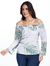 Blusa Ciganinha Estampado Malha Canelada 3290075