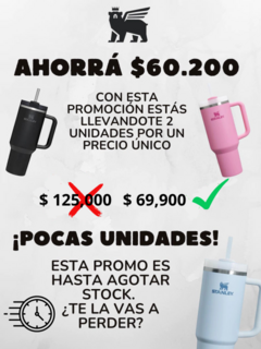 SUPER PROMO, Solo por Hoy! 2 Vasos Quencher Stanley 1,2 Lts Al Precio De 1 - Hasta 6 Horas Frío y Caliente - Tienda Cronos