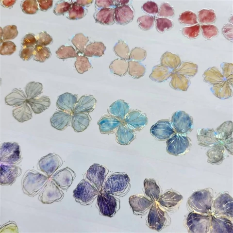 Loop pet tape Fairy Maru - Flower 21 (Foil 3,5cmx1,50m)