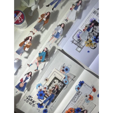 Loop pet tape East West Society Cultural Creation - Flower Girl (5cmx1m)