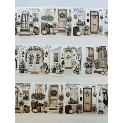 Loop washi tape SindhurasCraft - Winter Doorsteps (7cmx1m)