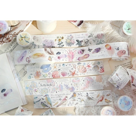 Rolo de washi tape adesiva foil (3m)