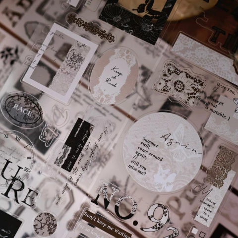 Loop pet tape Yier Studio (destacável) - Lace Night Whisper (6,5cmx1,2m) - comprar online