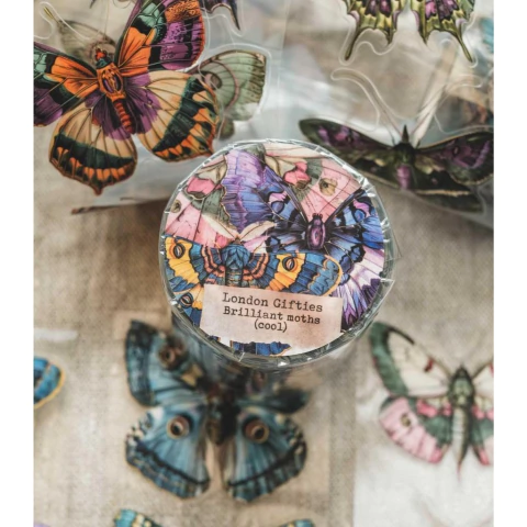 Loop pet tape London Gifties - Brilliant moths (cool) - (destacável 1,25m)