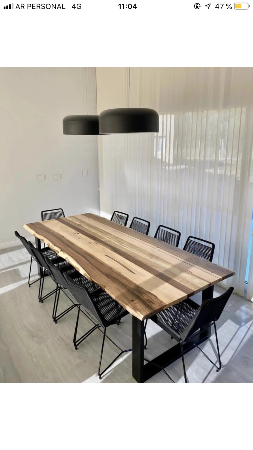 Mesa para exterior madera guayubira + 12 sillas