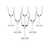 Set de 6 copas labradas de vino 350 ml Línea Ángela - comprar online