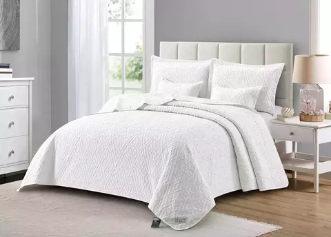 Cubrecama Labrado Jacquard de Algodón King Línea Asmara - comprar online