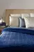 Frazada Flannel Azul con corderito al tono Queen Línea Salamanca