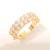 Meia Aliança Bride com Fileira Dupla de Zircônias Banho de Ouro - comprar online