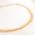 Colar Tipo Chocker Malha Fechada Banho de Ouro com Extensor 38,5cm - comprar online