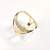 Anel Oval De Zircônias Banho De Ouro - comprar online