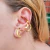 Brinco Earcuff Ondas Banho de Ouro
