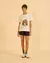 T-shirt Slim- Fases da Lua Frida Kahlo Off White - Frida Moda Feminina Online - Conforto, Estilo e Autenticidade