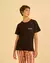 T-shirt Slim- Menos Minimalismo Mais Latinidade Preta - loja online
