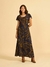 Vestido Folhagem Bordada - Estampado