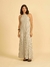 Vestido Longo Natural/Oliva - Listrado