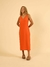 Vestido Longo Laranja - Liso