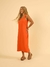 Vestido Longo Laranja - Liso na internet