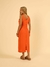 Vestido Longo Laranja - Liso - comprar online