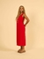 Vestido Longo Vermelho - Liso - comprar online