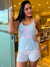 Pijama Feminino Du Ponto com Alças Finas em Algodão Mescla com Estampa - loja online