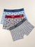 Kit 3 Cuecas Boxer Algodão Estampado Infantil