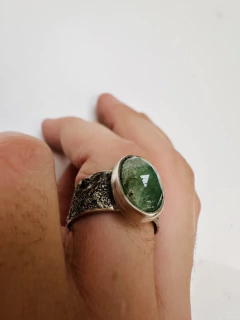 Anel Esmeralda Rose Cut - AMARALI AMULETOS