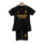 Kit Infantil Real Madrid III 23/24 Adidas - Preto com detalhes em amarelo