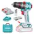 TALADRO PERCUTOR 20V - 2000RPM - 66NM - MALETIN, CARGADOR, 2 BATERIAS JUEGO DE PUNTAS MECHAS Y TORNILLOS. - TOTAL