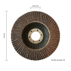 Disco Flap Oxido Aluminio 4.5" Grano 40 - comprar online