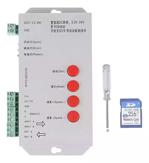 Controladora de LED endereçável RGB T1000S