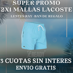 PROMO VERANO/2 MALLAS LACOSTE+LENTES RAY-BAN DE REGALO!!ENVIO GRATIS!! - ZREADY