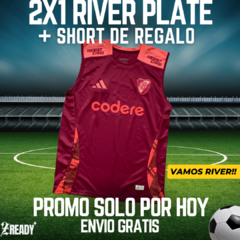 3X1 RIVER PLATE 2 MUSCULOSAS + SHORT DE REGALO !! ENVIO GRATIS - ZREADY