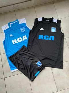 Imagen de 3X1 RACING MUSCULOSA AZUL Y NEGRA + SHORT DE REGALO!!