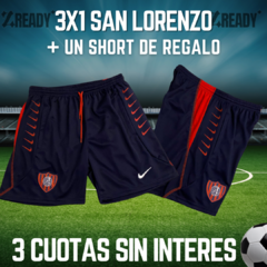 3x1 SAN LORENZO MUSCULOSAS + SHORT DE REGALO - ENVIO GRATI!! - comprar online