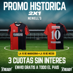 PROMO HISTORICA DE NEWELL'S/LA 10 DE MARADONA+LA 10 DE MESSI!-¡CALIDAD G5!™/ENVIO GRATIS!! - ZREADY