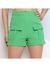 Domi Modas Short Feminino Fashion Alfaiataria Botão Ziper Cargo 55 - loja online