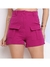 Domi Modas Short Feminino Fashion Alfaiataria Botão Ziper Cargo 55 - Domi Modas