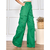 Domi Modas Calça Cargo Wide Leg Sarja com Bolso Lateral 113 - comprar online