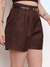 Domi Modas Short Feminino em Gabardine Cintura Alta Coleção Nova G173 - Domi Modas