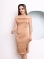 Domi Modas Vestido Cetim Midi Fenda Lateral Coleção Nova C180 na internet