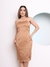 Domi Modas Vestido Cetim Midi Fenda Lateral Coleção Nova C180 - loja online